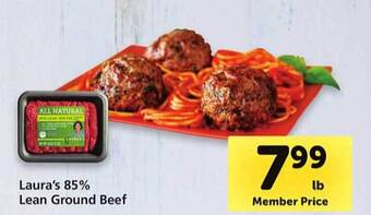 Safeway Laura's 85% lean ground beef offer