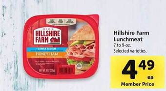 Safeway Hillshire farm lunchmeat offer