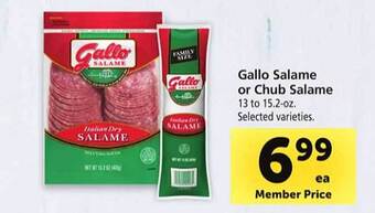 Safeway Gallo salame or chub salame offer