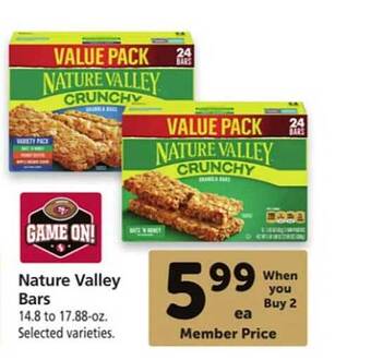 Safeway Nature valley bars offer