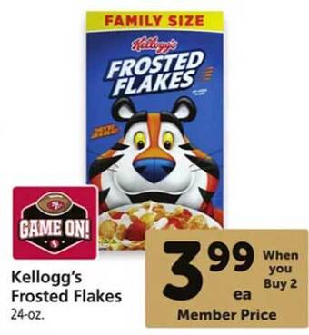 Safeway Kellogg's frosted flakes offer