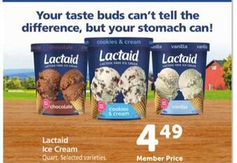 Safeway Lactaid ice cream offer