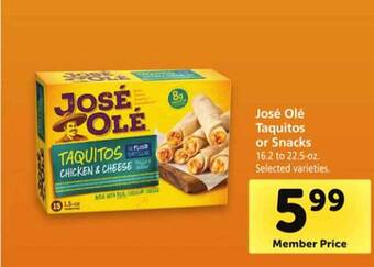 Safeway José olé taquitos or snacks offer