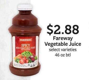 Fareway Fareway vegetable juice offer