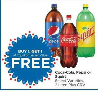 Foods Co Cocacola, pepsi or squirt offer