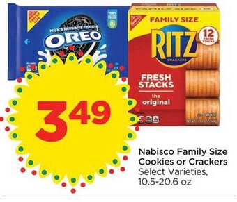 Food 4 Less Nabisco family size cookies or crackers offer