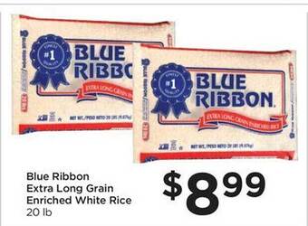 Food 4 Less Blue ribbon extra long grain enriched white rice offer