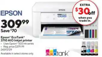 Staples Epson Eco Tank 3710 AlO Inkjet Printer 24393729 offer