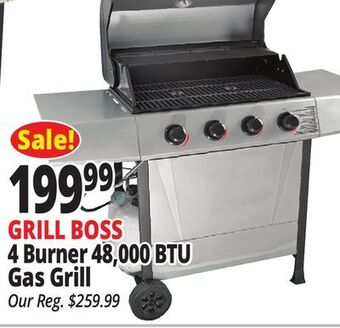 Ocean State Job Lot Grill boss 4-burner gas grill offer