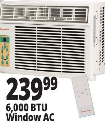 Ocean State Job Lot Ocean breeze 6,000 btu window air conditioner offer
