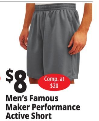 Ocean State Job Lot Men's famous maker performance active short offer