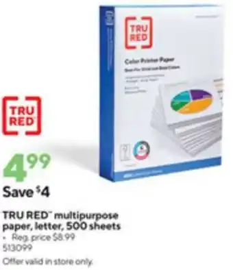 Staples Multipurpose Paper, Letter, 500 Sheets 513099 offer