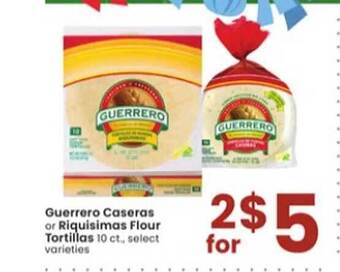 Albertsons Guerrero caseras or riquisimas flour tortillas offer