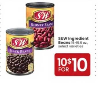 Albertsons S&w ingredient beans offer