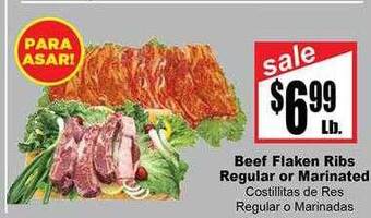 Rancho Markets Beef flaken ribs regular or marinated offer
