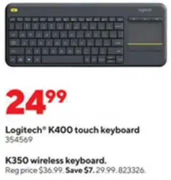 Logitech K400 Touch Keyboard K350 Wireless Keyboard