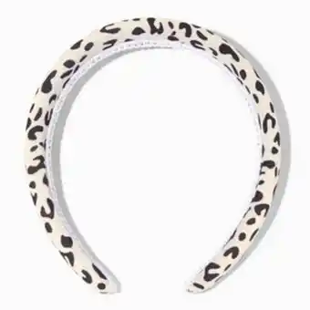 Claire's Cream animal print puffy headband offer