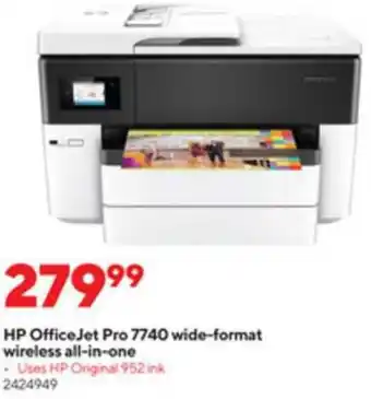 Staples HP OfficeJet Pro 7740 Wide-Format Wireless All-in-One offer