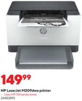 Staples HP LaserJet M209dwe Printer offer