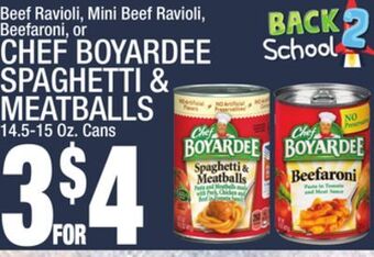 C Town Chef boyardee spaghetti & meatballs offer