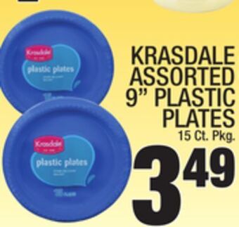 C Town Krasdale assorted 9" plastic plates offer
