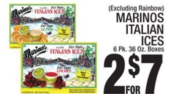 C Town Marinos italian ices offer