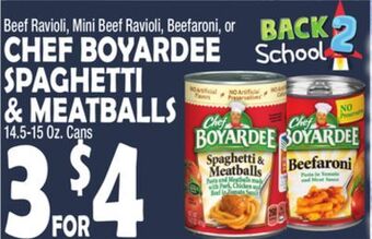 Bravo Supermarkets Chef boyardee spaghetti & meatballs offer