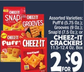 Bravo Supermarkets Cheez-it crackers 11.5-12.4 oz. box offer
