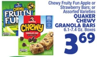 Bravo Supermarkets Quaker chewy granola bars offer