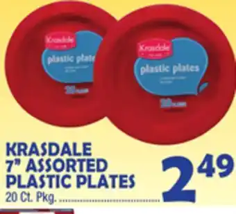 Bravo Supermarkets Krasdale 7" assorted plastic plates offer