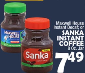 Bravo Supermarkets Sanka instant coffee offer