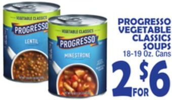 Bravo Supermarkets Progresso vegetable classics soups offer
