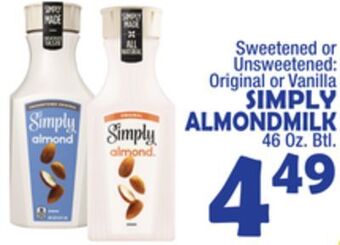 Bravo Supermarkets Simply almondmilk offer