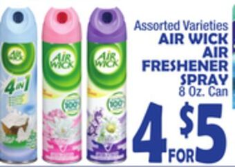 Bravo Supermarkets Air wick air freshener spray offer