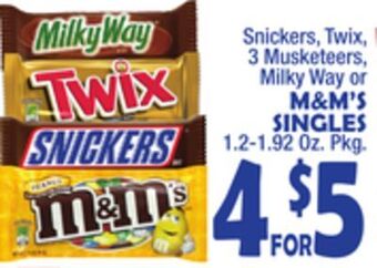 Bravo Supermarkets M&m's singles offer