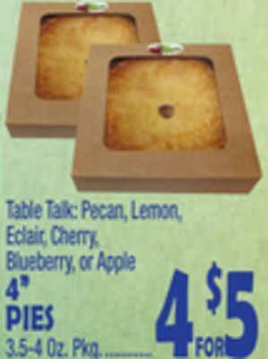 Bravo Supermarkets 4" pies offer