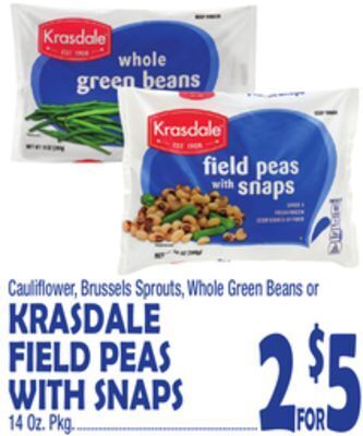 Bravo Supermarkets Krasdale field peas with snaps offer