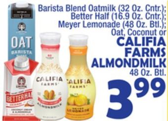 Bravo Supermarkets Califia farms almondmilk 48 oz. btl offer