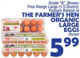 Bravo Supermarkets The farmer's hen organic large eggs offer
