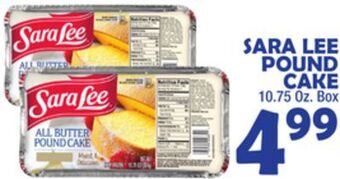 Bravo Supermarkets Sara lee pound cake offer