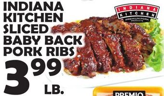 Bravo Supermarkets Indiana kitchen sliced baby back pork ribs offer