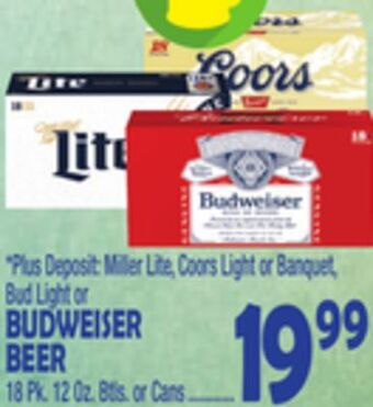 Bravo Supermarkets Budweiser beer offer