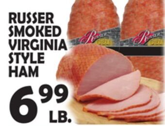 Bravo Supermarkets Russer smoked virginia style ham offer