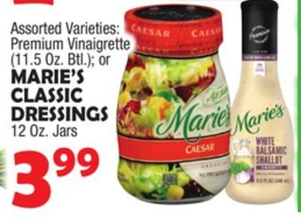 Bravo Supermarkets Marie's classic dressings 12 oz. jars offer