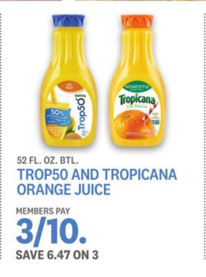 Kings Food Markets Trop50 and tropicana orange juice offer