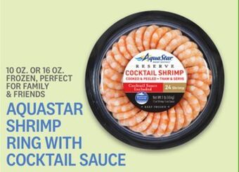 Kings Food Markets Aquastar shrimp ring with cocktail sauce offer