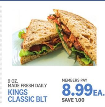 Kings Food Markets Daily kings classic blt offer