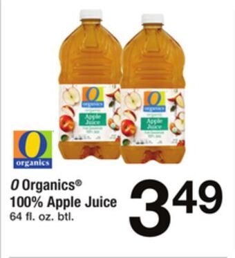 ACME O organics® 100% apple juice offer