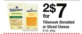ACME Tillamook shredded or sliced cheese offer