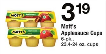 ACME Mott's applesauce cups offer